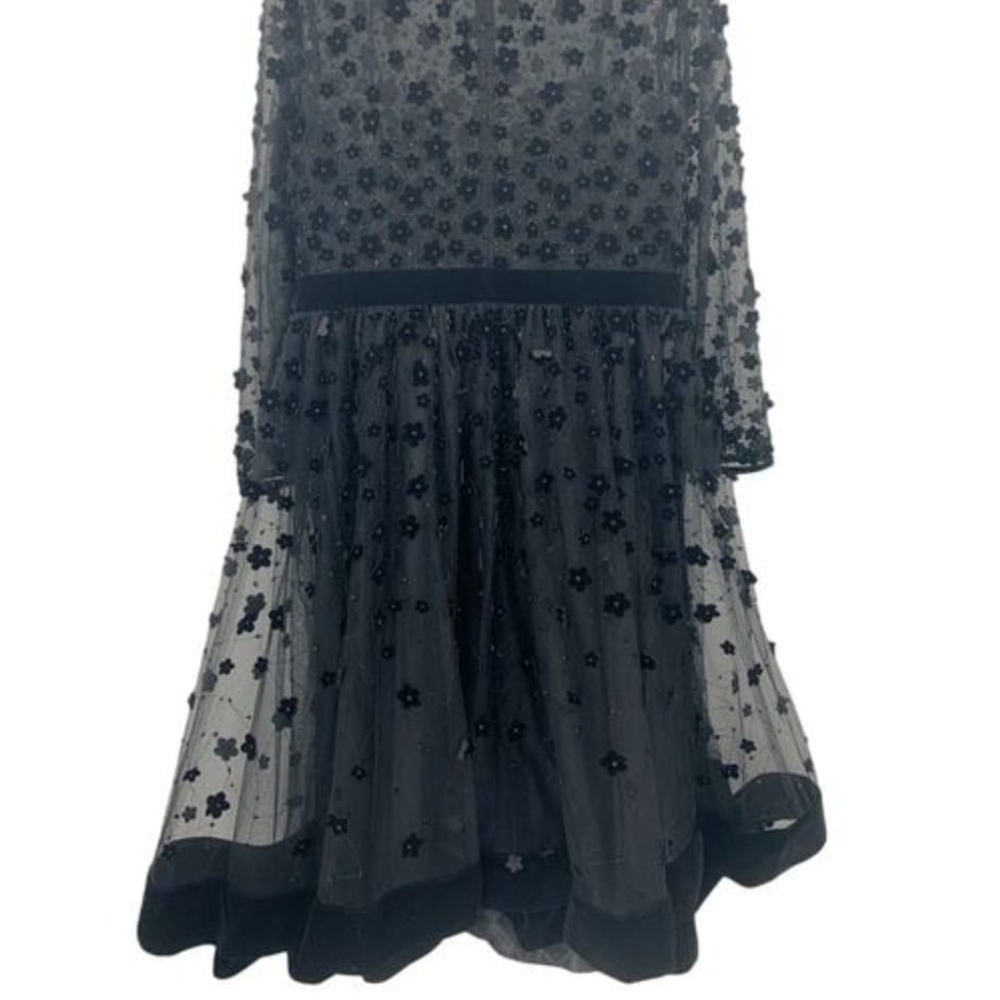Mac Duggal Black Floral Dress